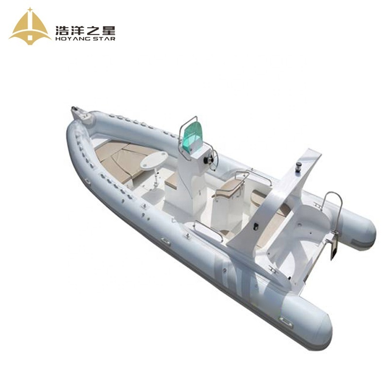 Custom 13 Person Electric RIB 760 Inflatable Boat With Steering Wheel