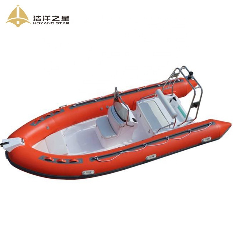 15.7ft 4.8M Deep V Fiberglass Inflatable Fishing Boat With Foot Step