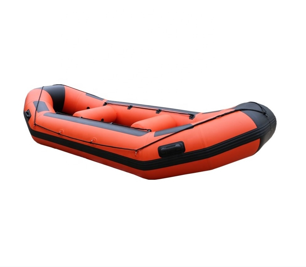 Two person small raft self bailling bottom pvc or hypalon material  white river raft