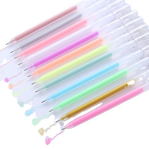 Hot selling artist stationery items 12 color multicolor GlitterGel Pen color gel pen set Candy colorful Pens