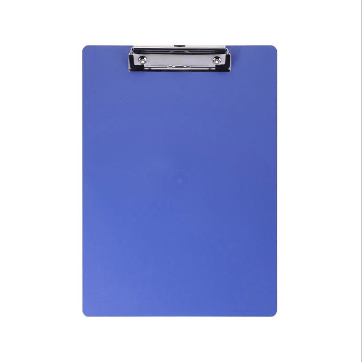 promotion goods office flat normal clip A4 letter size PS plastic clip board folding clipboard A6