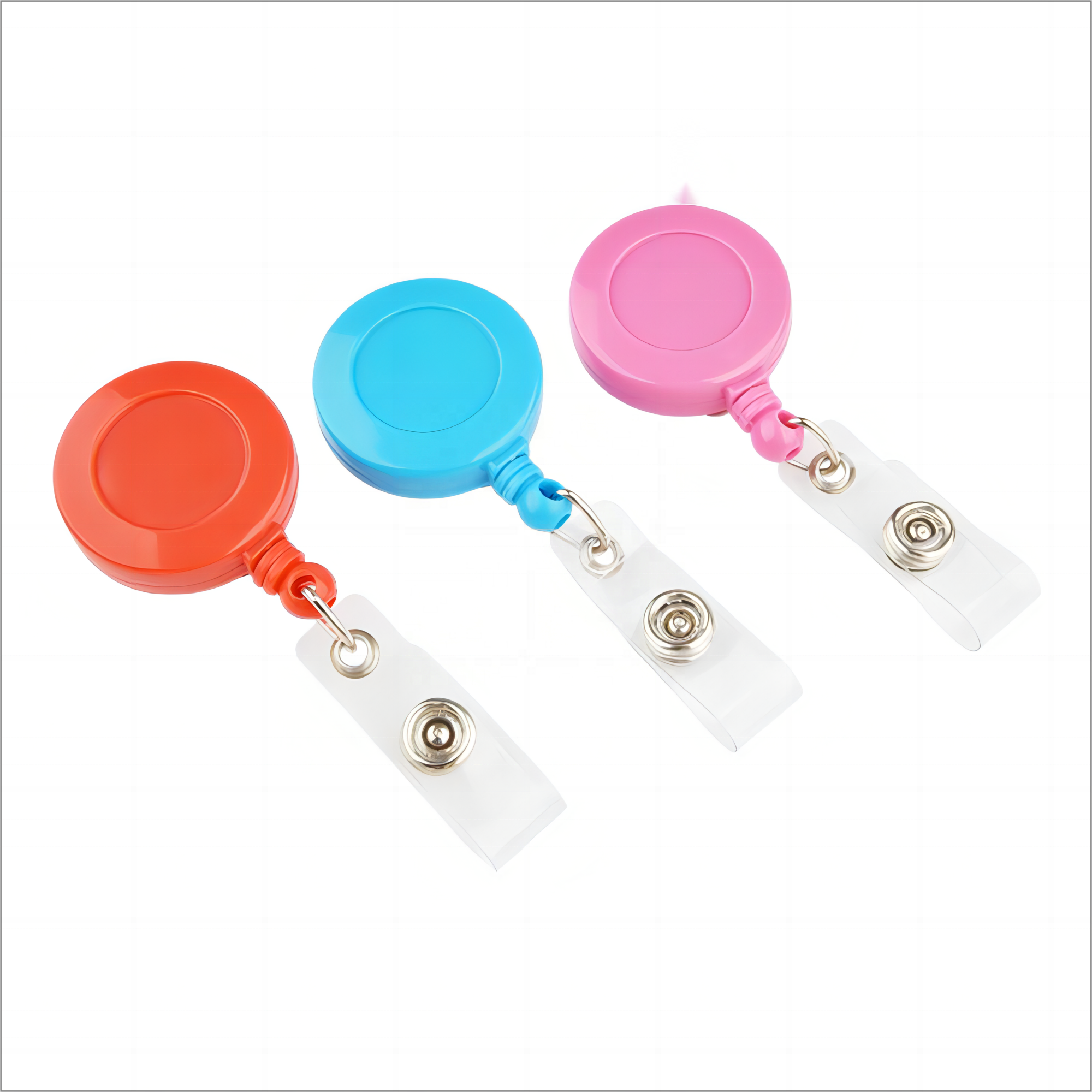 Retractable Badge Reel Holder Colorful With  Pull Buckle badge holder with pull string