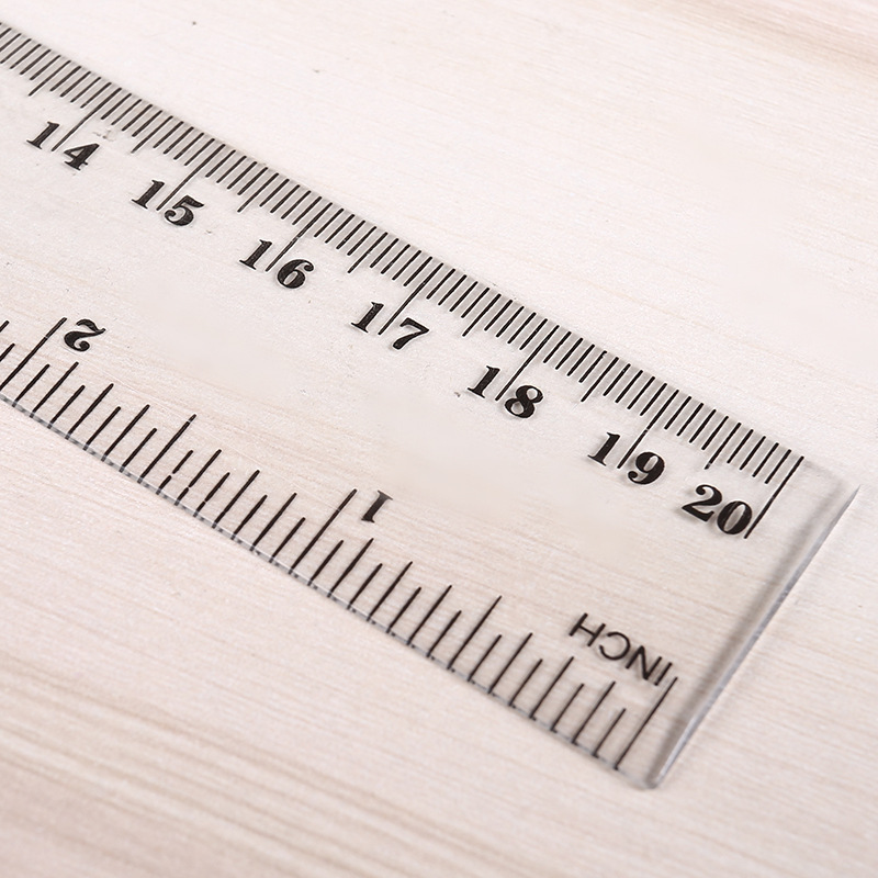 Factory 6inch 12inch 15cm 30cm Transparent PVC Clear Plastic Scale Flexible Measuring Ruler