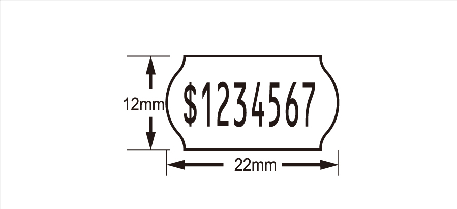 High quality 1 line 8 digits MX8800 price tag sticker customized paper labeller for pricing gun label price gun