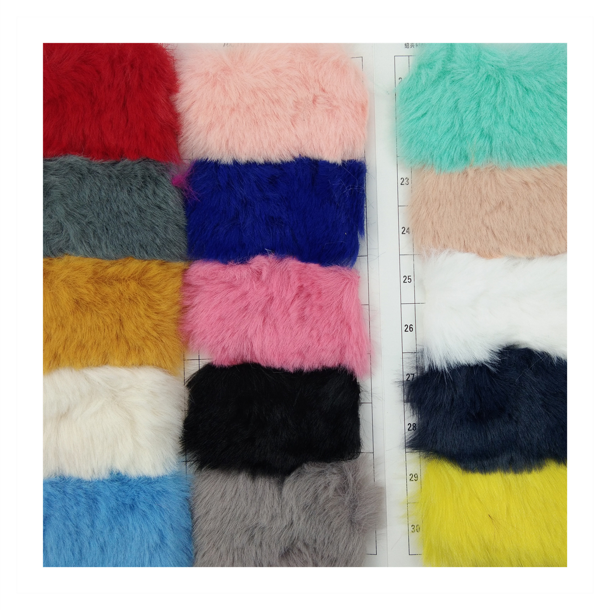 In stock High Weight 20mm Super Soft Good quality Solid Rabbit Faux Fur Fabric for Garment/Hand Bag/Hometextile