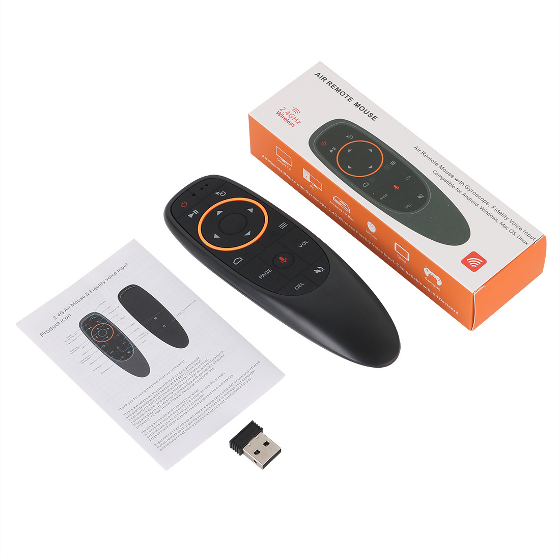 G10s Air Mouse With Gyroscope Remote Control Multi-language 2.4G Fly Air Mouse With Voice Wireless Keyboard For Smart TV Box G10