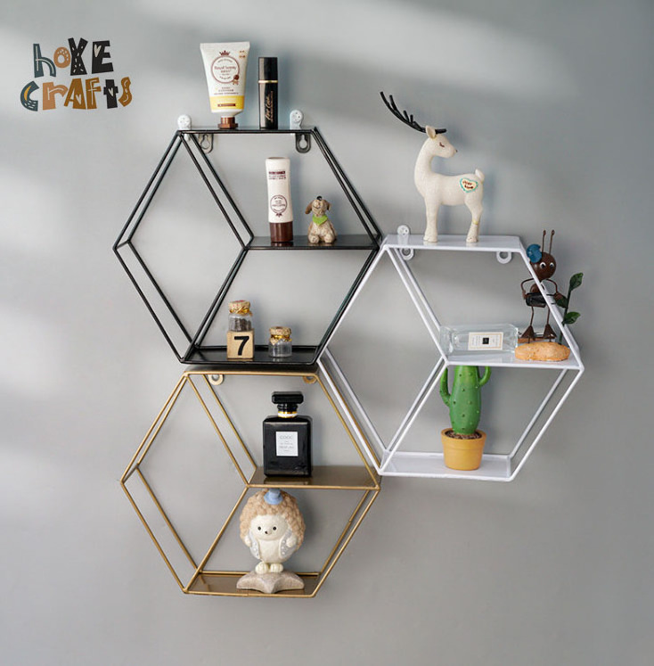 Decoration Industrial Floating Hanging Wall Shelves Storage Racks