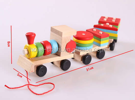 hand painting children play wooden train