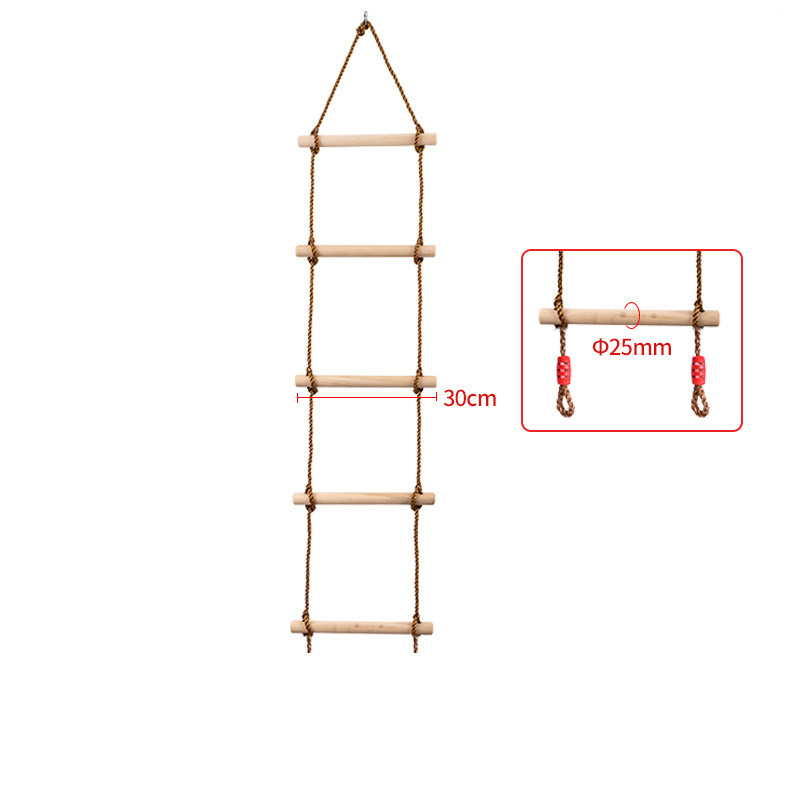 HOYE CRAFTS climbing rope ladder climbing swing wooden ladder tree swing for backyard