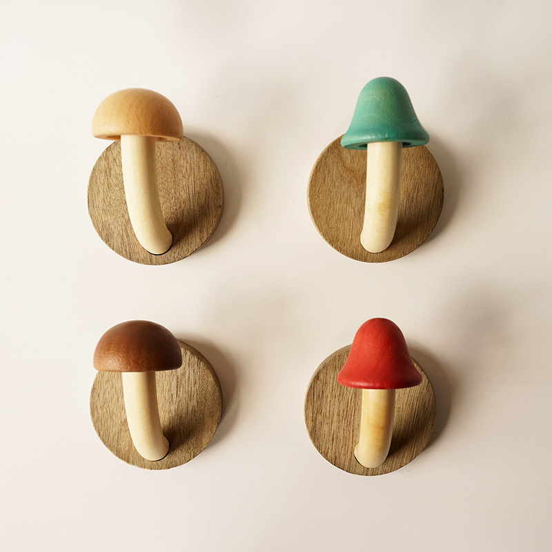 New Design Mushroom Decor Wall Hook Coat Rack Wall Mount Mushroom Hanging Shelves