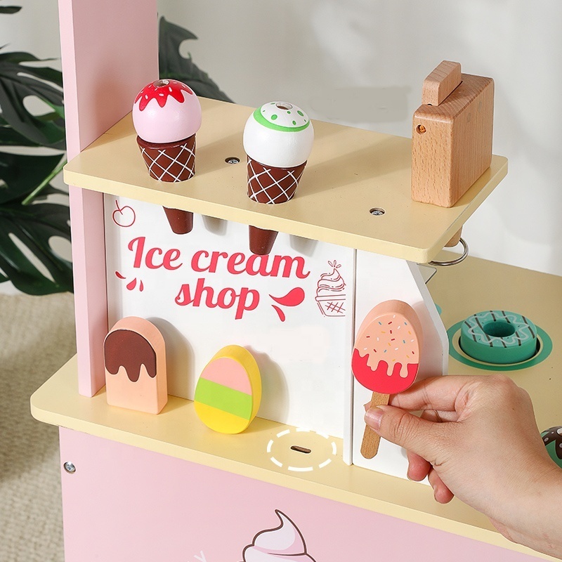 New Style Ice Cream Shop Play Set Mini Kitchen Car Ice Cream Truck Toys