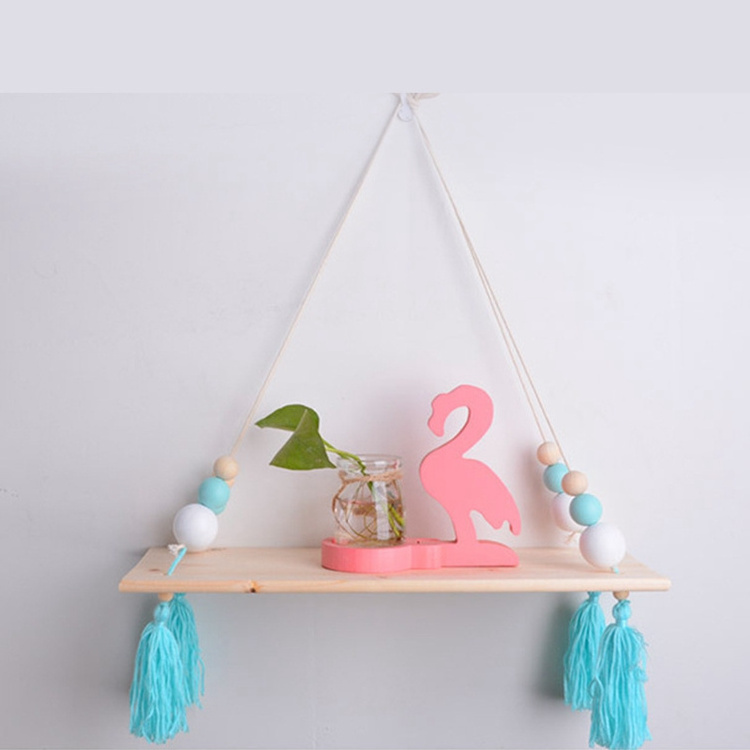 HOYE CRAFTS Macaron color Storage Floating Shelves diy home furniture set wooden hanging shelf