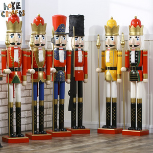 fashion custom handmade nutcrackers giant colorful Christmas decoration wooden nutcrackers for different size