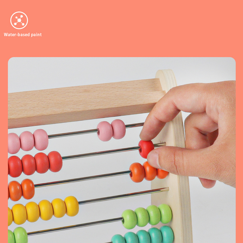 Early Educational Popular Wooden Abacus Toy Children Learning Wooden Counting Frame