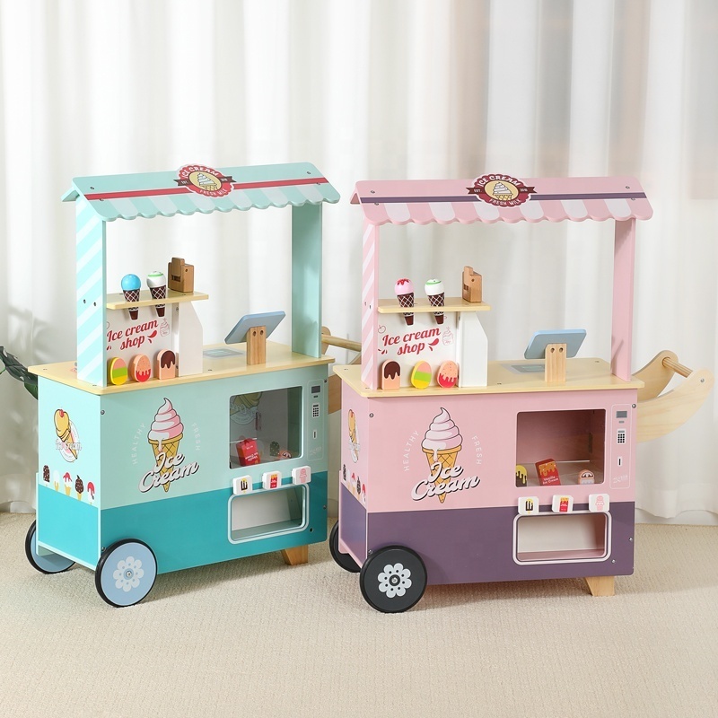 New Style Ice Cream Shop Play Set Mini Kitchen Car Ice Cream Truck Toys