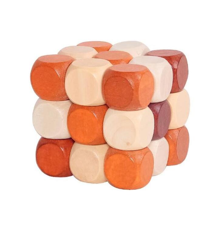 IQ Brain Teaser Wooden Cubic Toy Kong Ming Luban Lock