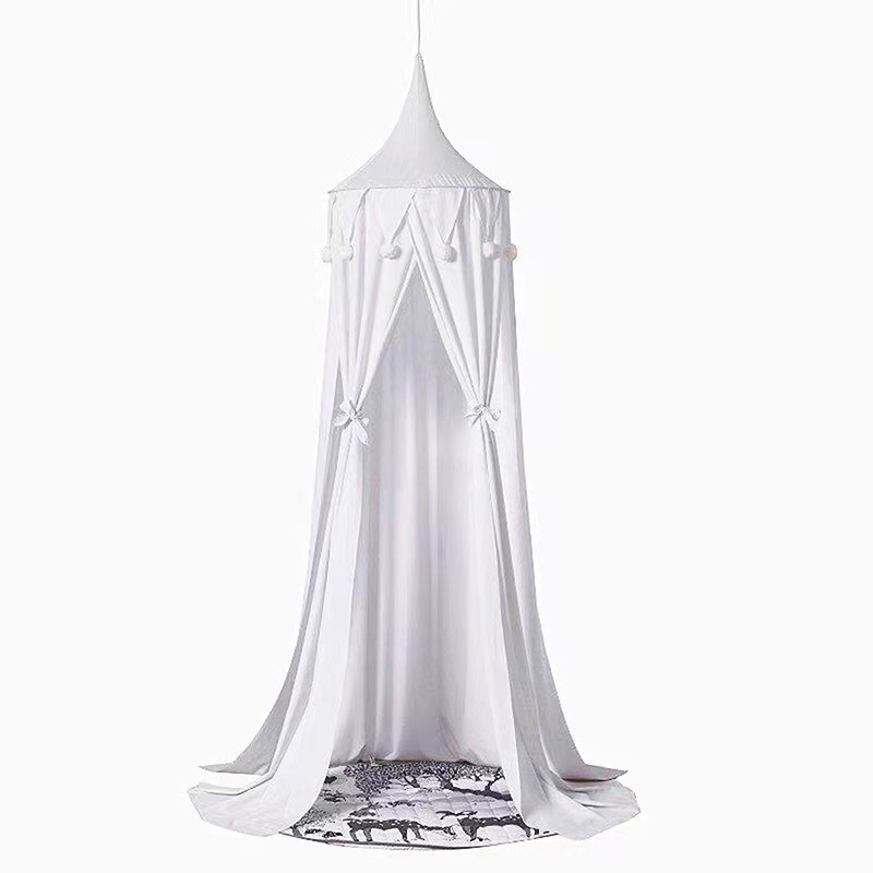 Hoye crafts White Canopy Bed Curtains Princess Bed Canopy Princess Dome Bedding Net