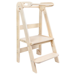 HOYE CRAFTS Adjustable height Kids Learning Stool Kitchen Helper wooden Kids Learning Tower