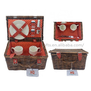 Handmade Wicker Picnic Basket Perfect Picnic Set for Camping Wedding Gift Storage Basket