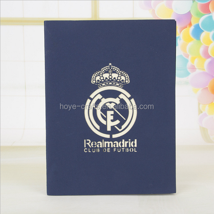 Wholesale stadium 3D card promotion gifts soccer field greeting cards paper crafts Pop Up cards