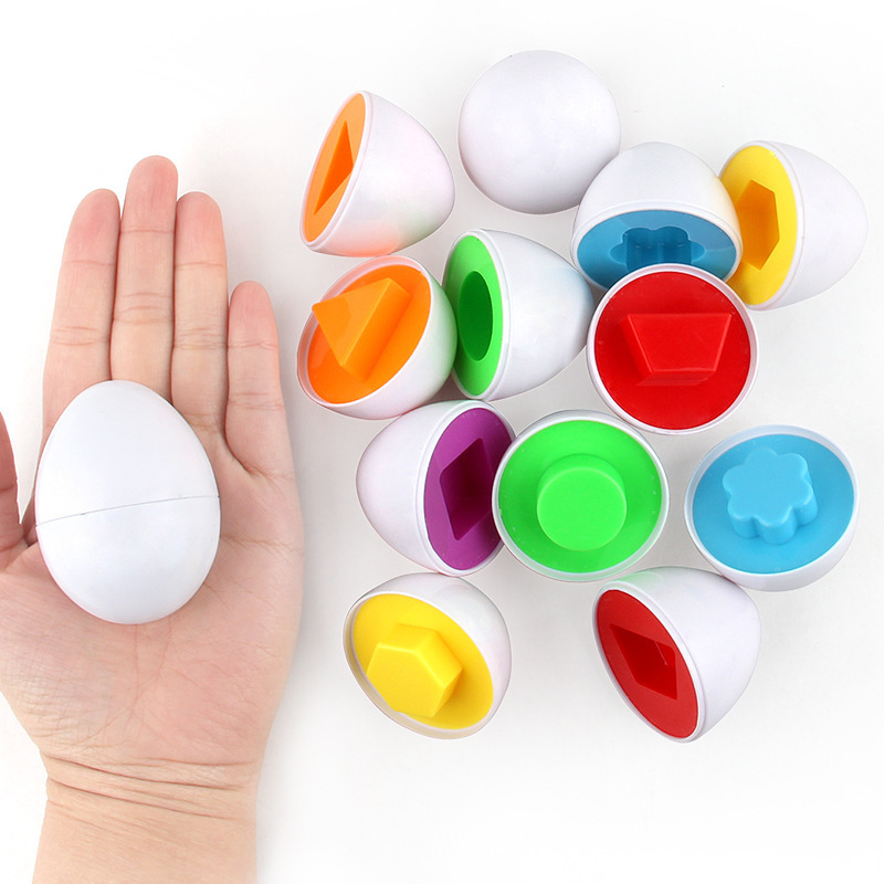 HOYE CRAFTS simulation egg toys color  learning toys shape matching game for kids