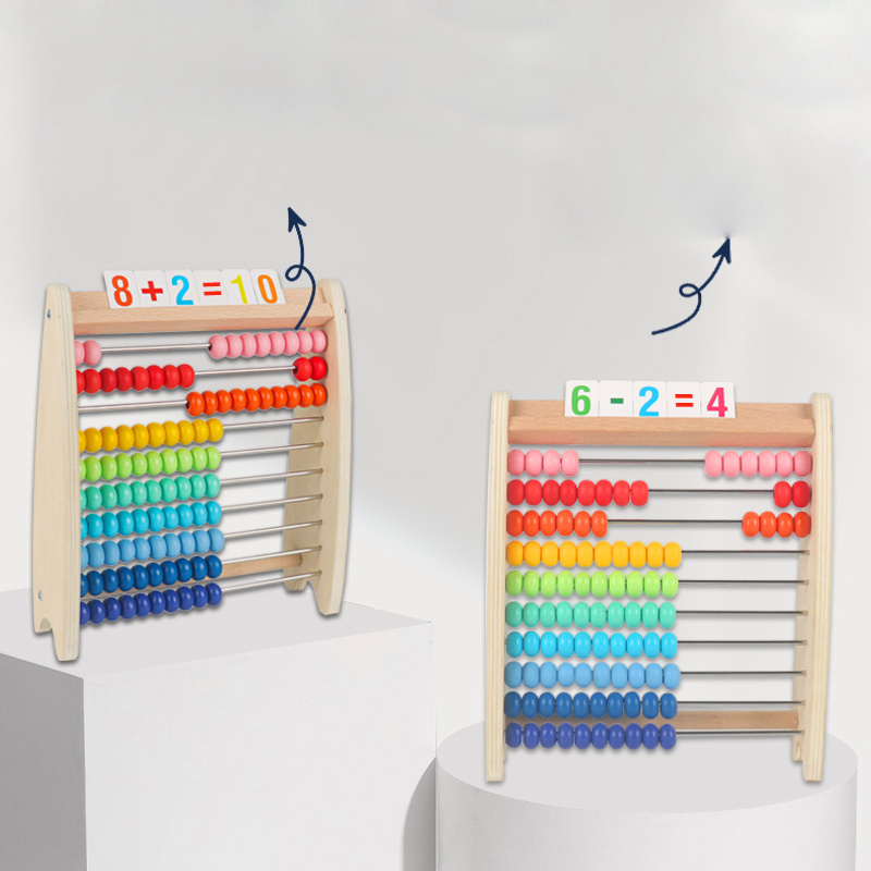 Early Educational Popular Wooden Abacus Toy Children Learning Wooden Counting Frame