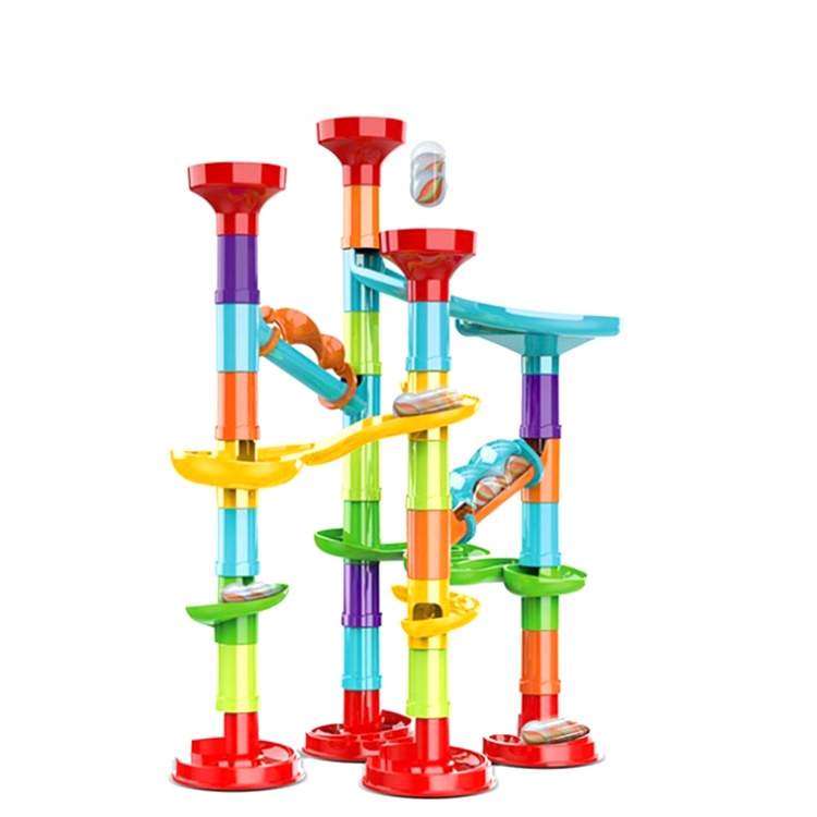 Educational DIY Construction Building Blocks 113 pieces Marble Run Toy Marble Maze Game Building Toy for Kid BestSuppliers