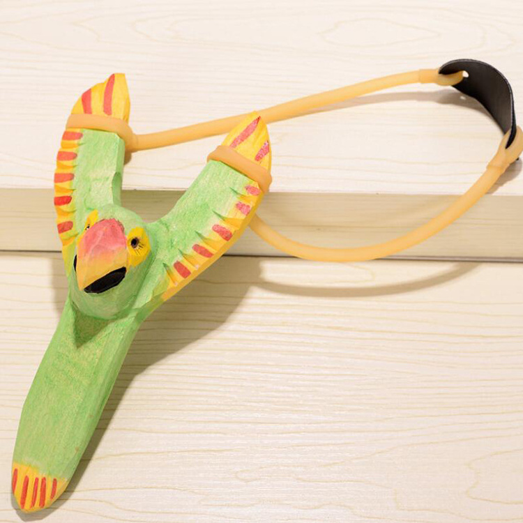 wooden animal shaped shooting game kids toy slingshot