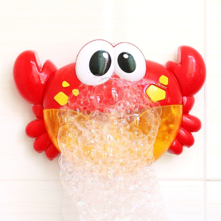 Learn to love bath toy plastic kids bubble crab bath game cartoon animal shaped bubble frog bath toy for baby