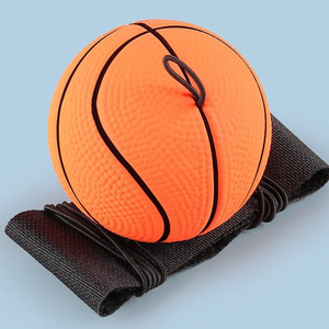 Wholesale Sponge rubber stretch balls family game natural rubber bouncing Sport Ball game wrist with stretchable string