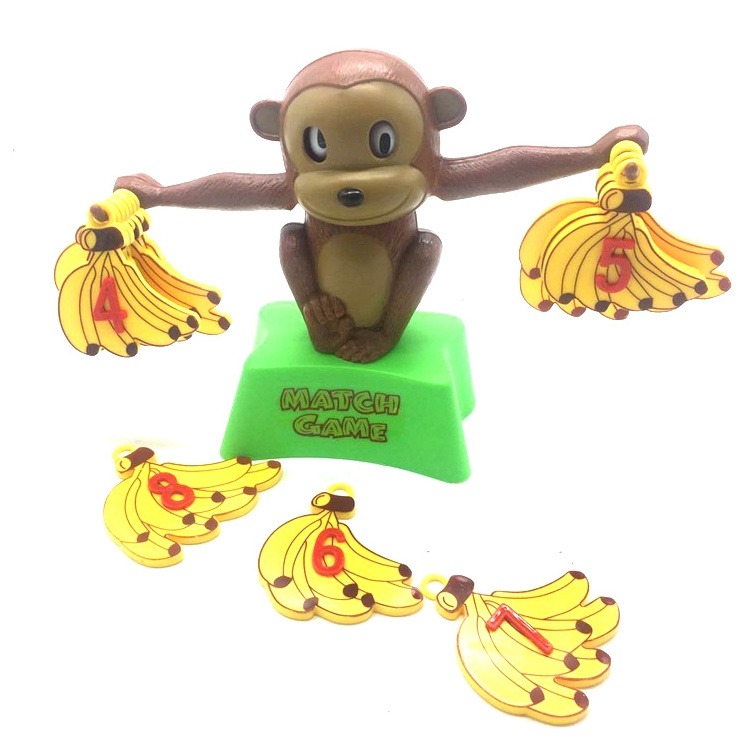 Montessori toy match game cute mini monkey balance toy