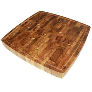 Hot selling Meat Veggies Fruits Bread Teak End Grain Wood Mix Chopping Block Chopping Board