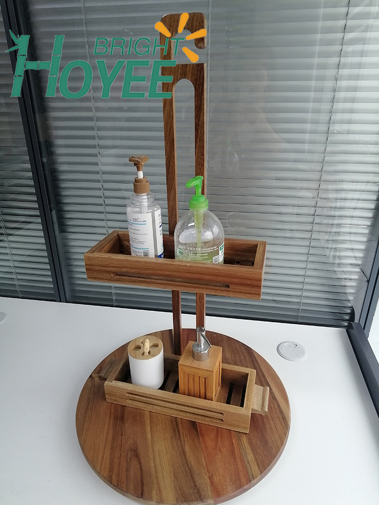 Multifunctional Acacia wood Hanging Shower Caddy