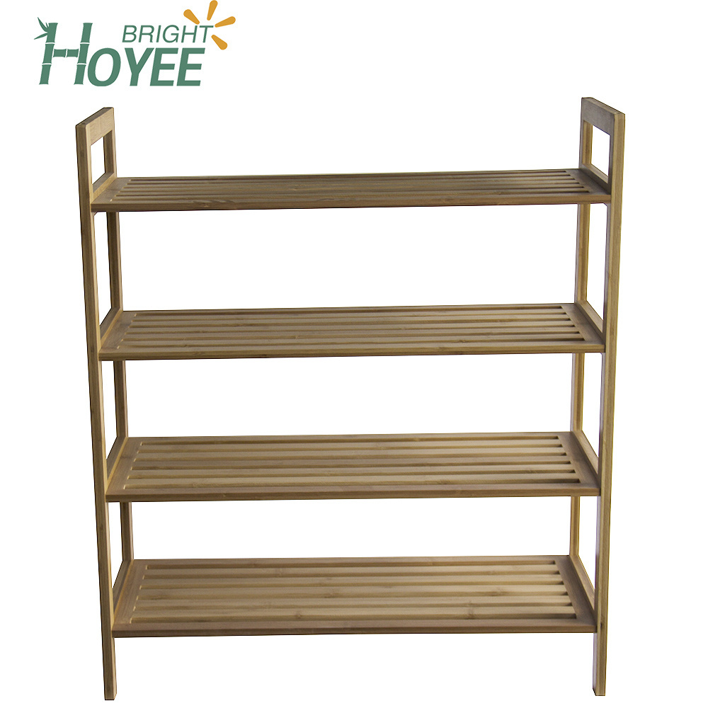 Amazing bamboo shoe rack stackable shoe rack cabinet shoe shelf with 4 tiers