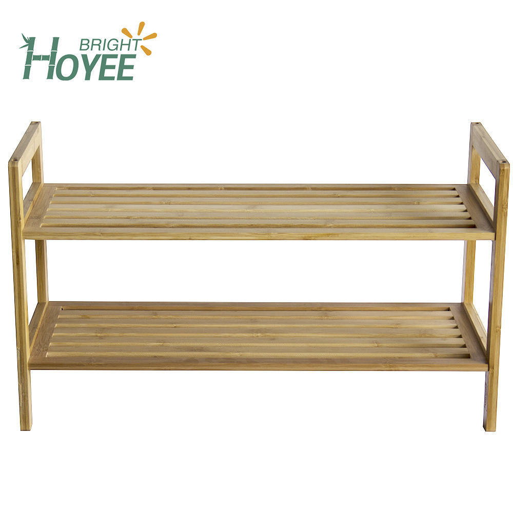 Bamboo Wooden Shoe Rack Storage Display Stand 2-Tier Shelf Shoe Rack Designs