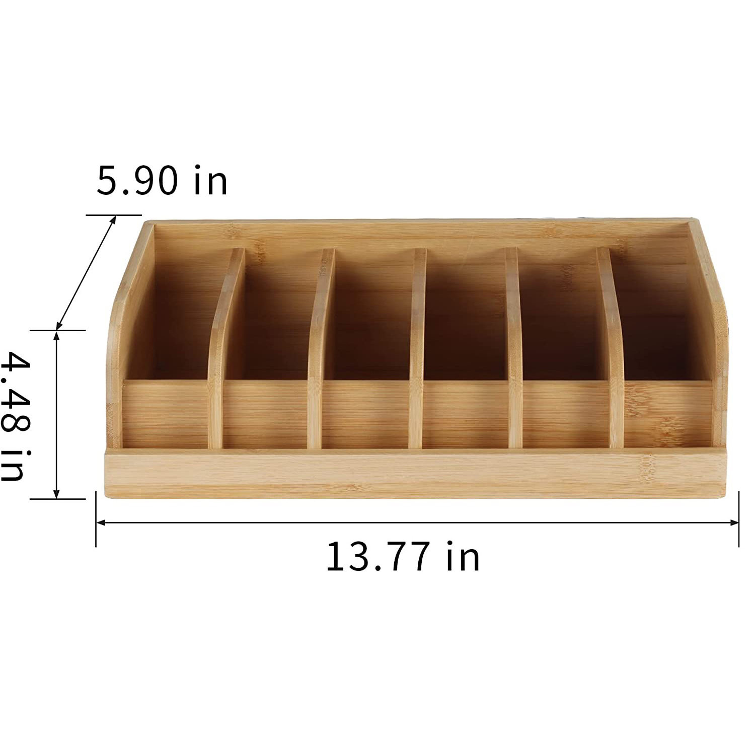 Bamboo Belt Storage Organizer and Displayer Box 6 Grids Belt Rack Belt Organizer for Closet and Drawer