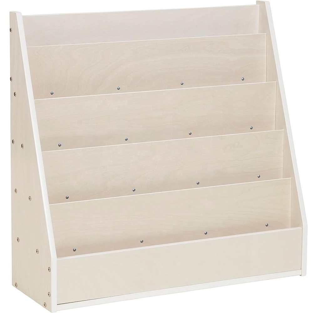 Wood Classroom Bookshelf Book Display with Storage