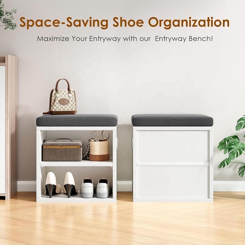 Small Shoe Bench for Entryway Shoe Bench with Cushion Shoe Bench with Storage and Seating