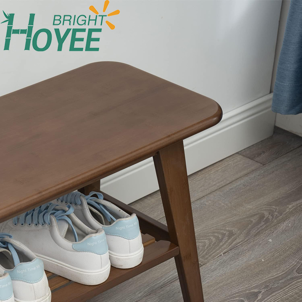 New arrival Shoe Rack Bench, wood and Bamboo Entryway Bench