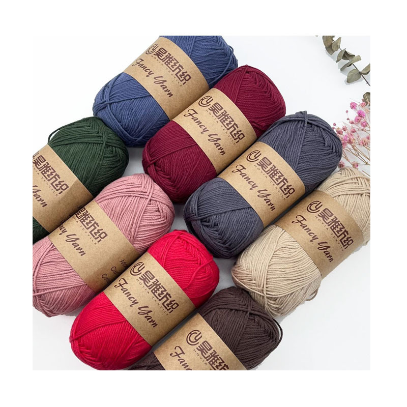 environmentally friendly dye hand knitting combed 100 Milk cotton yarn crochet Knitting yarn for baby