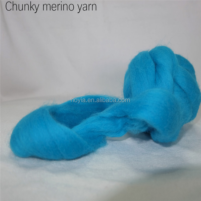 Hilo De Lana Giant Yarn High Quality Chunky Merino Wool Free Sample More Than 100 Colors Hand Knitting Yarn Woolen Strong Dyed