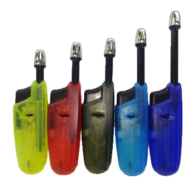 Hot selling retractable transparent refillable gas lighters