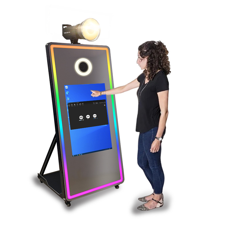 2024 Newest Mirror Photo Booth With Printer And Camera Photobooth Machine Party Supplier Selfie Digital Magic Mirror Photo Booth