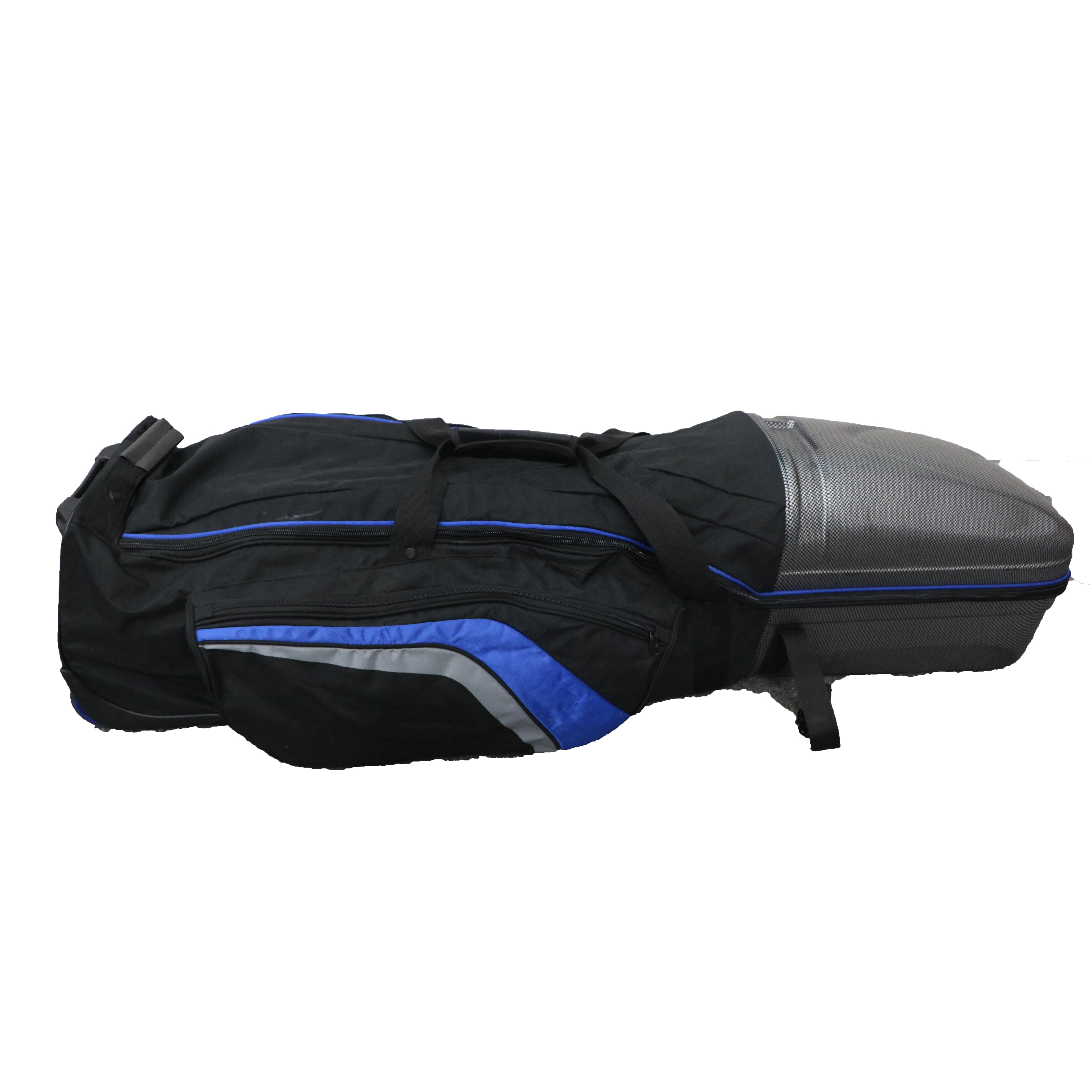 Custom Durable Golf Clubs Bag Travel ABS Hard Shell Top Portable Waterproof Blue Golf Tour Bag With Wheels