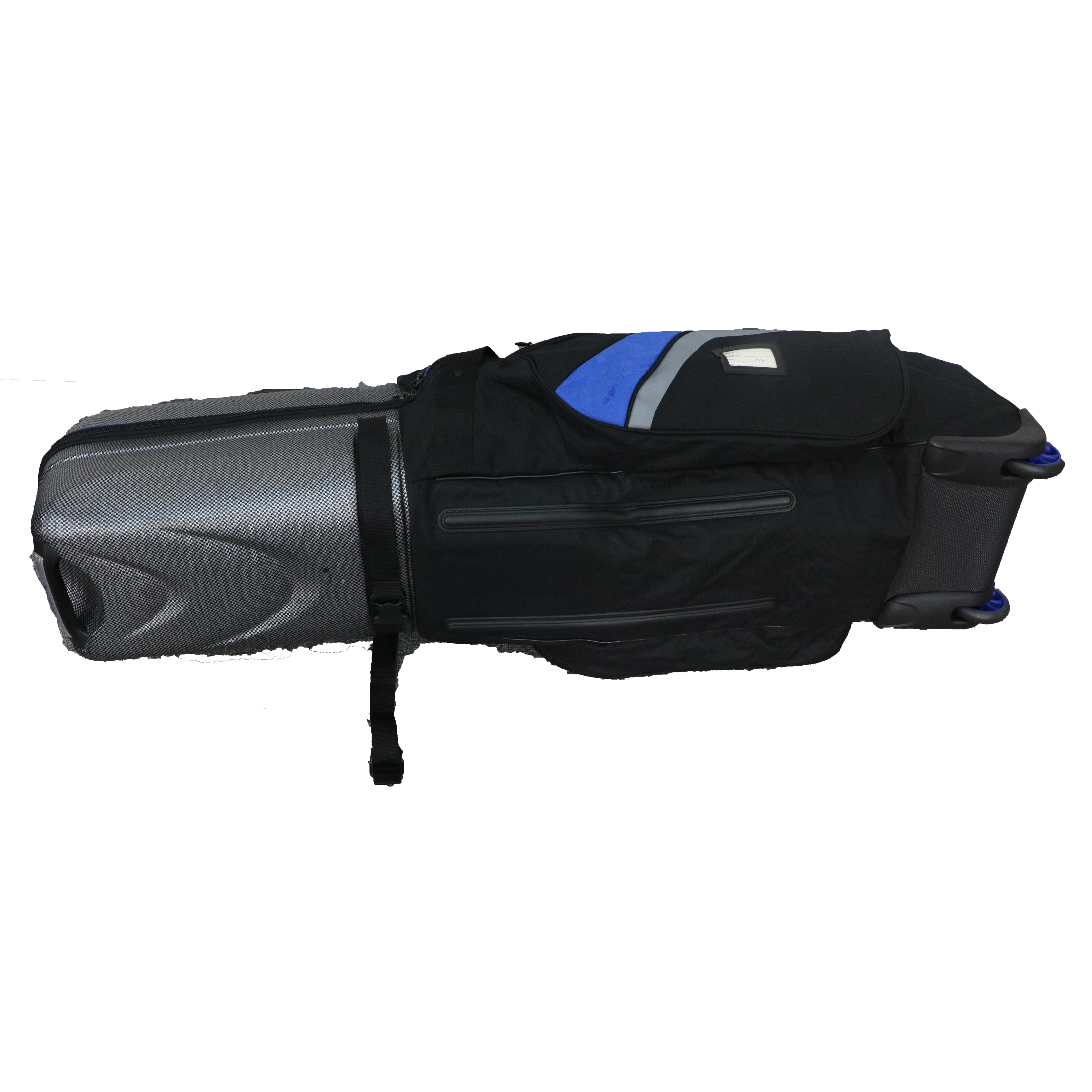 Custom Durable Golf Clubs Bag Travel ABS Hard Shell Top Portable Waterproof Blue Golf Tour Bag With Wheels