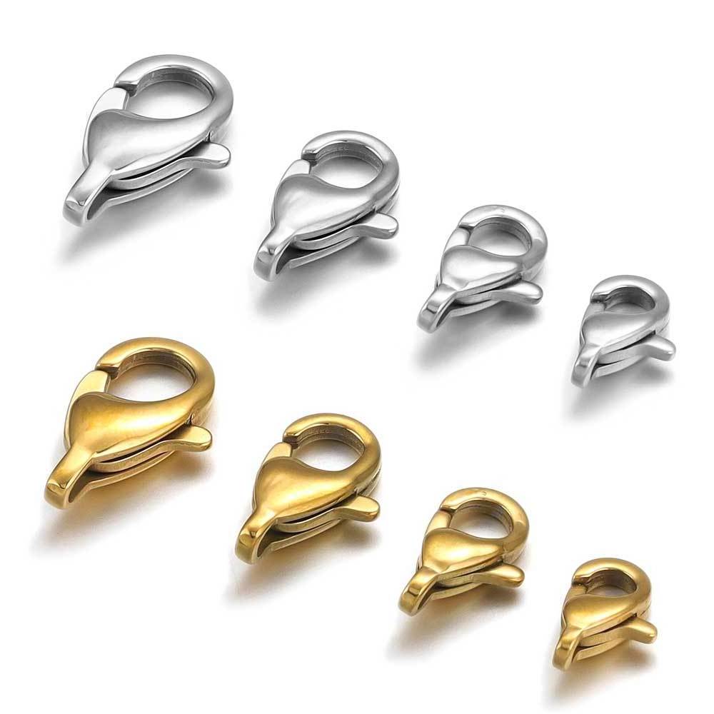 Hoyo Stainless Steel Lobster Claw Clasps Parrot Trigger Clasps for DIY Jewelry Making