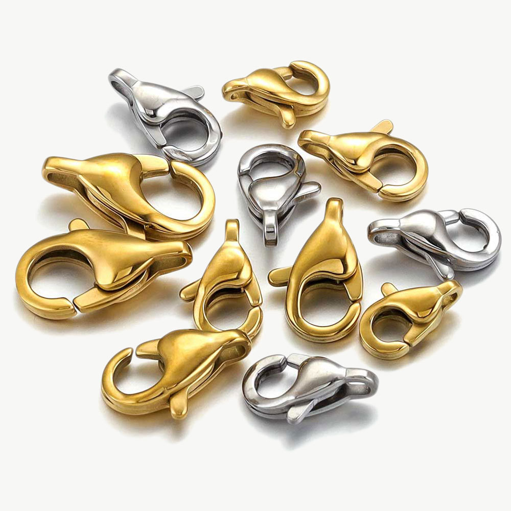 Hoyo Stainless Steel Lobster Claw Clasps Parrot Trigger Clasps for DIY Jewelry Making