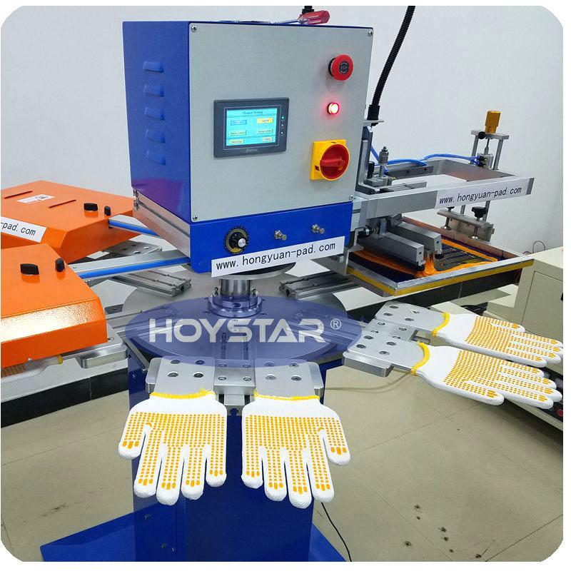 Non Slip Silicon Gloves Dotting Machine Automatic Gloves Screen Printing Machine Knitted Cotton Gloves Dotted