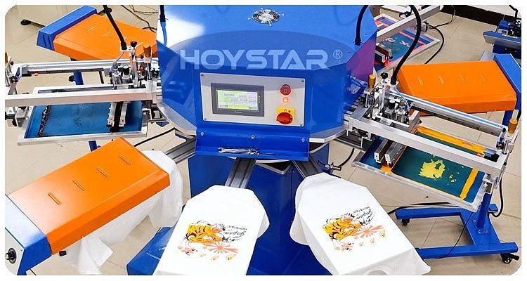 Hoystar Screen Printing Machine 4 Color T Shirt Automatic Screen Printer for Sale