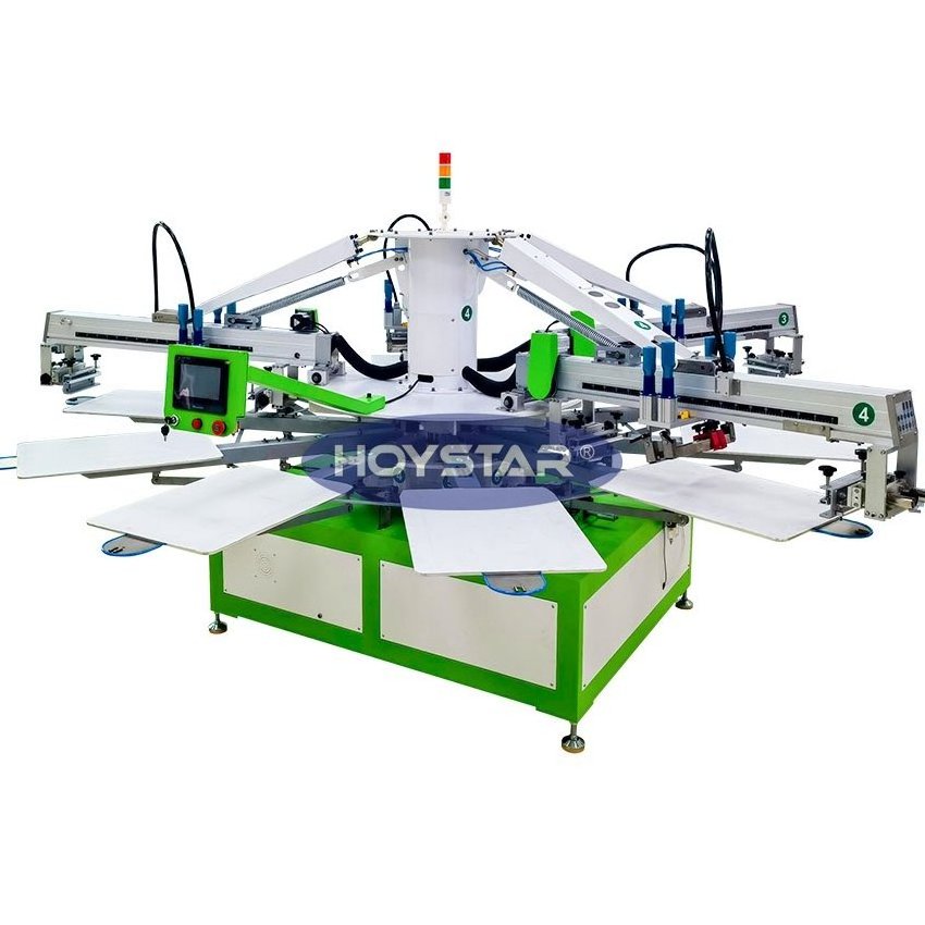 4 Color Carousel Screen Printing Machines For T-Shirts